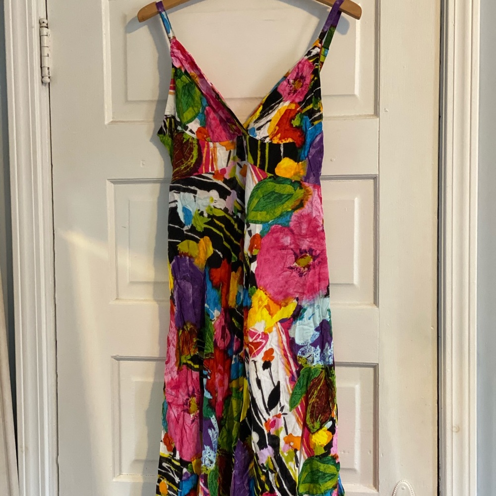 Jams World Tropical Spaghetti Strap Dress